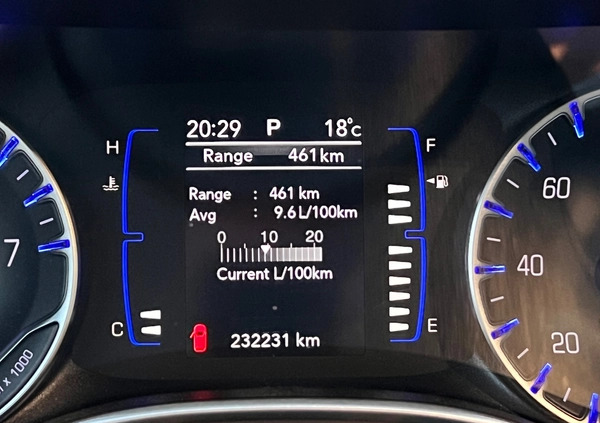 Chrysler Pacifica cena 86900 przebieg: 232231, rok produkcji 2018 z Czarne małe 781